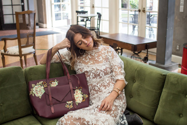 Floraison Tote in Mulberry - Elle Jae Gypset