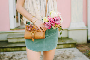 Scattered Blooms Crossbody in Almond