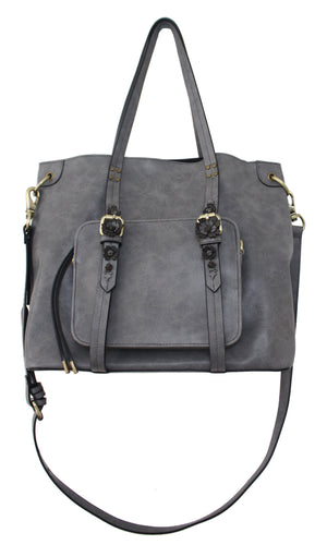 Scattered Blooms Tote in Slate