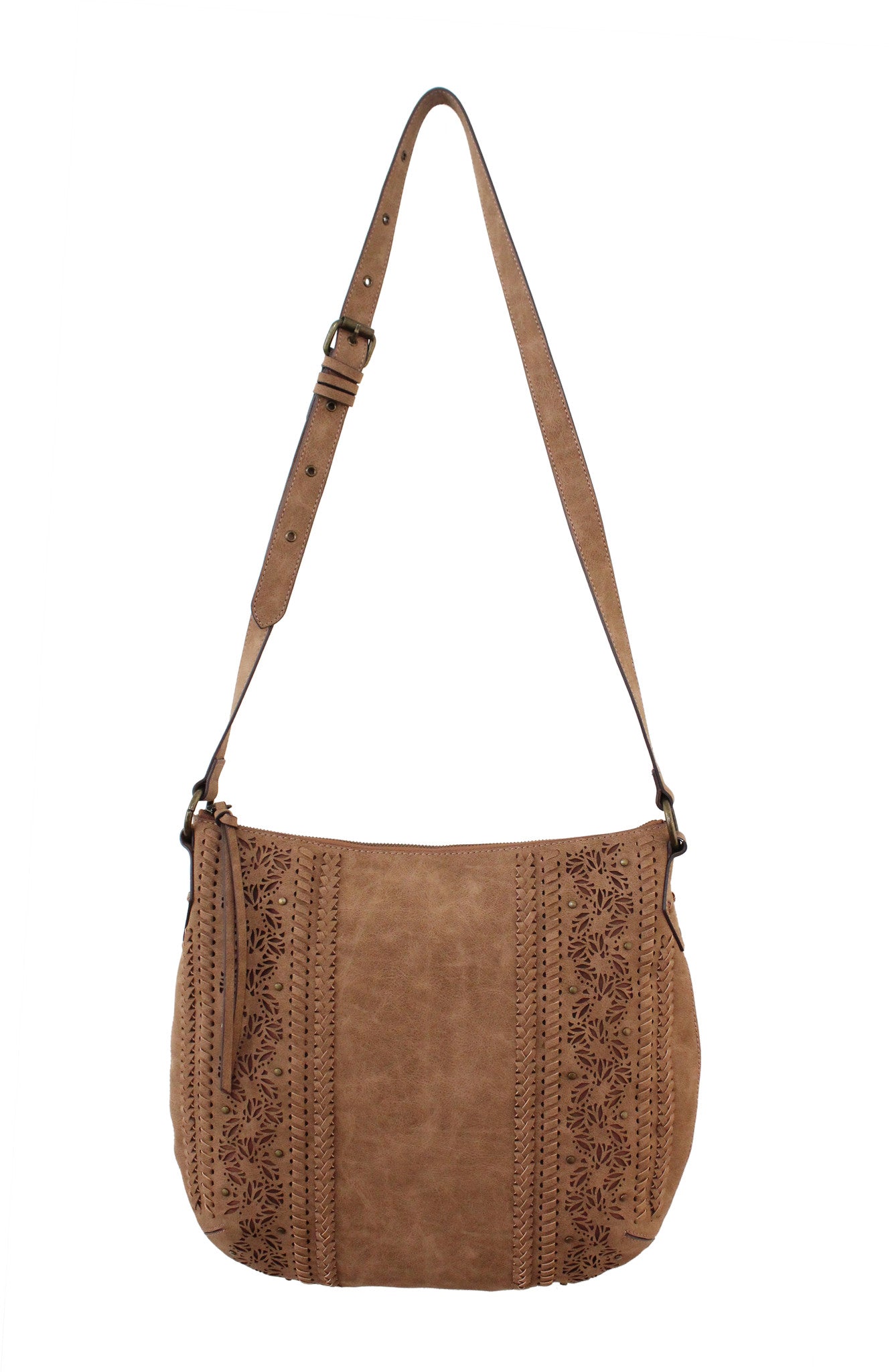 Palomina Crossbody Hobo in Cedar