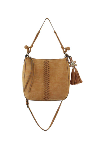 Zargoza Crossbody Hobo in Knotty Oak