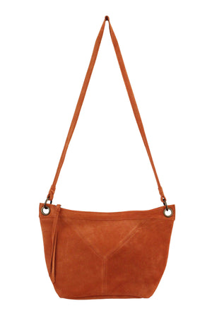 Wildleder East to West Crossbody in Persimmon