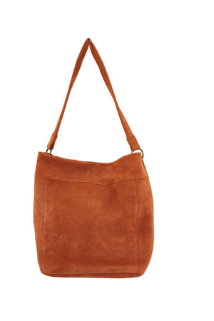 Wildleder Hobo in Persimmon