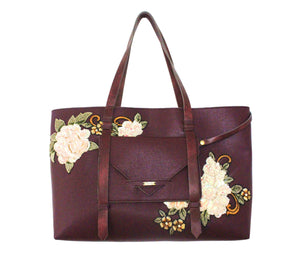 Floraison Tote in Mulberry