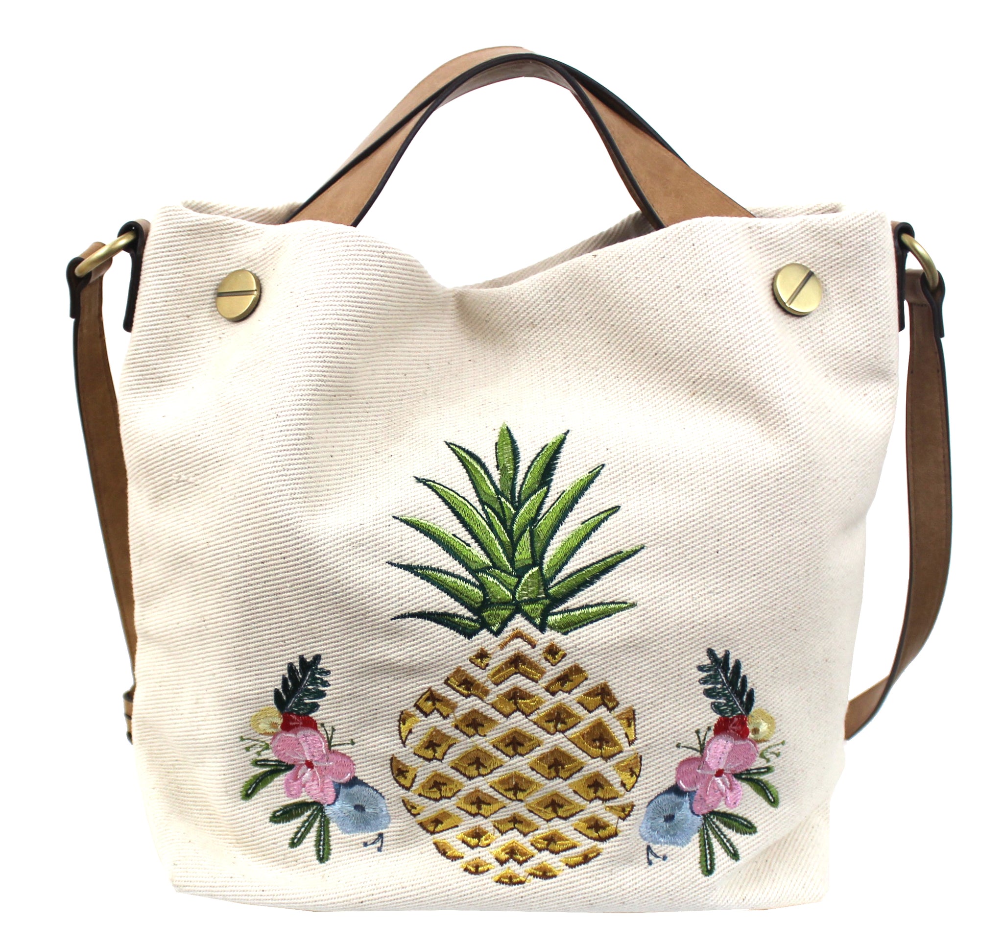 Waimea Bay Canvas Tote in Pineapple Elle Jae Gypset