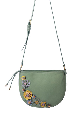 Painted Desert Crescent Crossbody in Sage