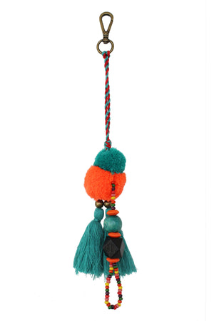 Pom Pom Charm in Teal