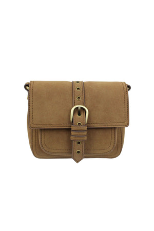 Lost Highway Buckle Crossbody in Antique Oak