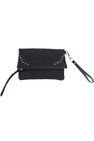 Lost Highway Foldover Wristlet in Black